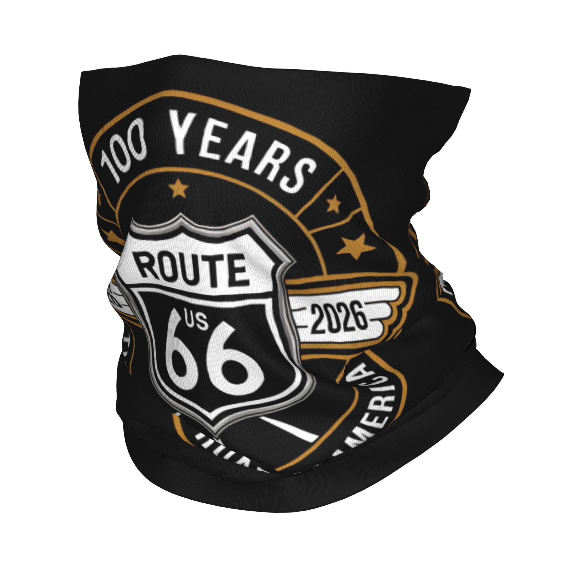 Neck Gaiter Fleece - Custom Route 66 Bandana Penghangat Leher