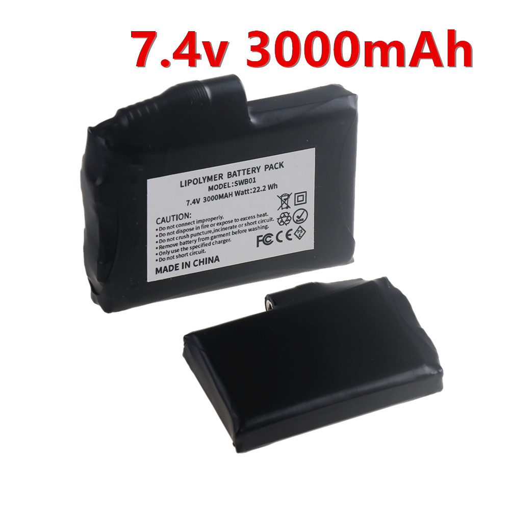 Heated Vest Battery - Baterai Li-Polymer 7.4V 3000mah untuk Sarung
