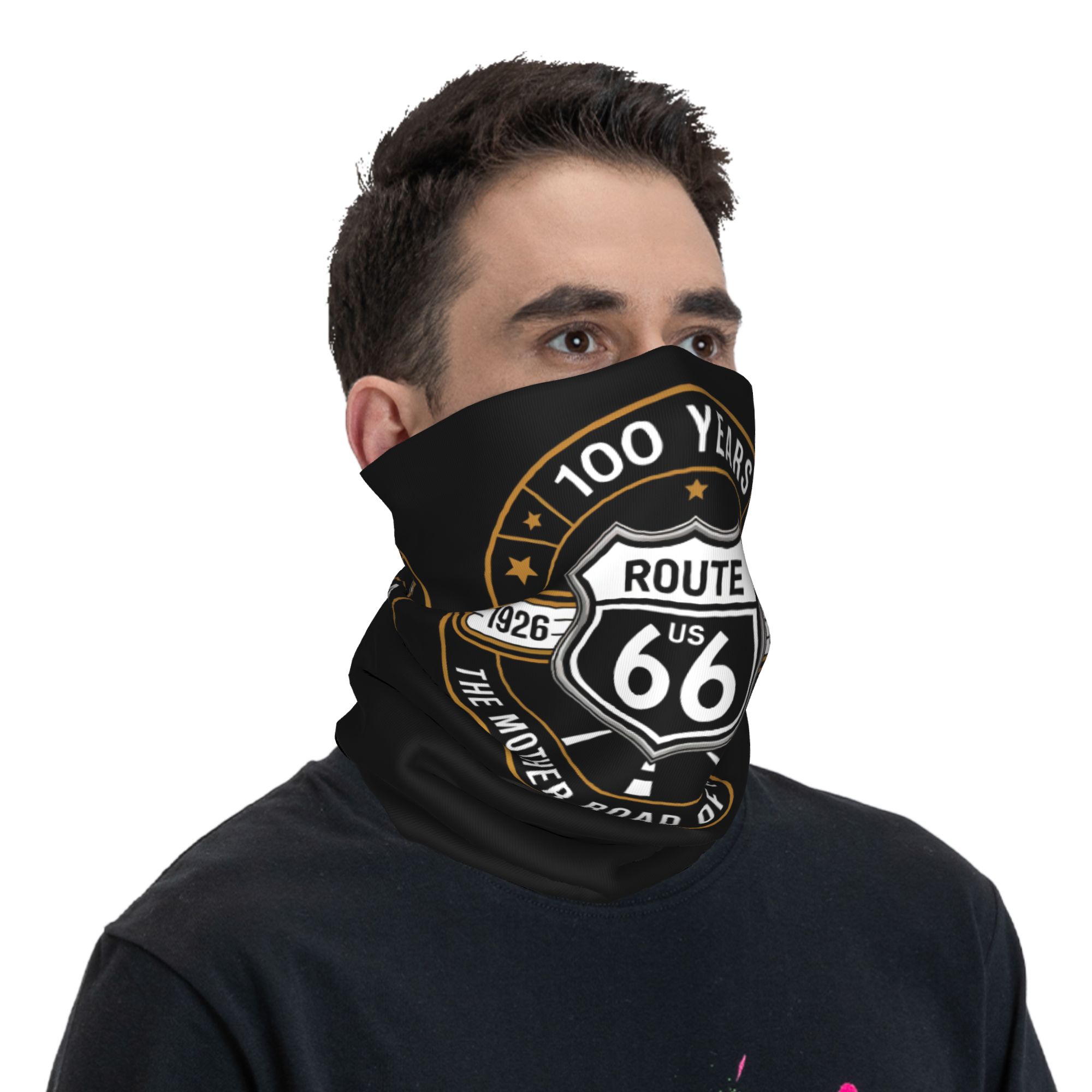 Custom Route 66 Bandana Pengha - Neck Gaiter Fleece ulasan dan harga