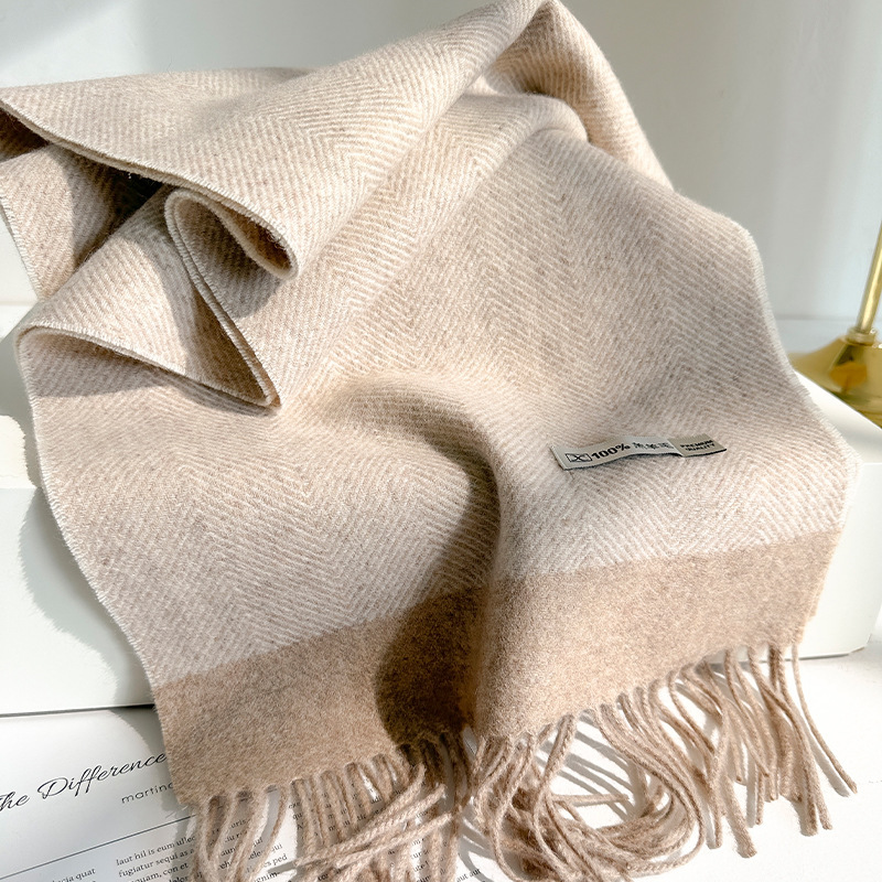 100% Syal Wol Murni Wanita Pri - Wool Scarf Men ulasan dan harga