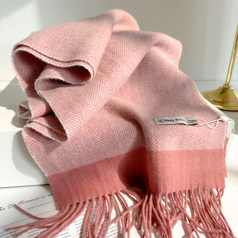 100% Syal Wol Murni Wanita Pri - Wool Scarf Men ulasan dan harga